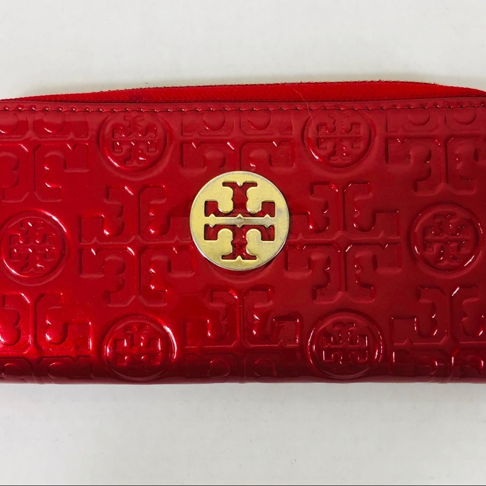 Tory Burch Red Zip Around Wallet - Picture 3 of 7